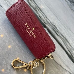 Burgundy Kate Spade Lipstick Case